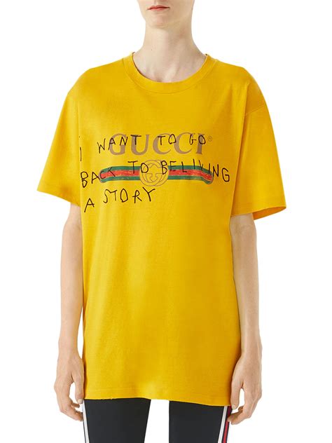 gucci shirt yellow|original gucci shirt.